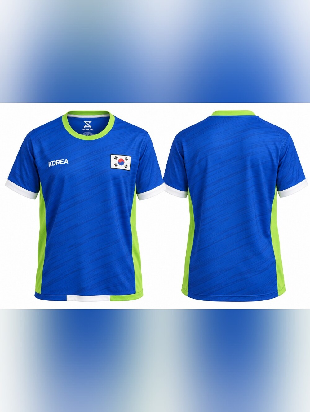 Striker Korea South Korean Flag Men’s Blue Soccer Jersey shirt size 2XL new